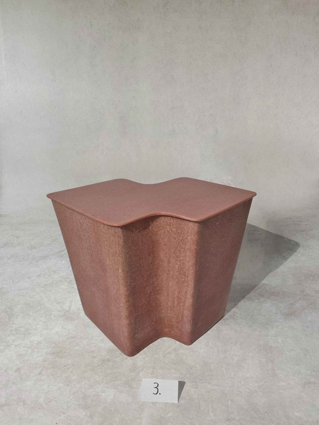 Clam Table, Small - Dark Coral