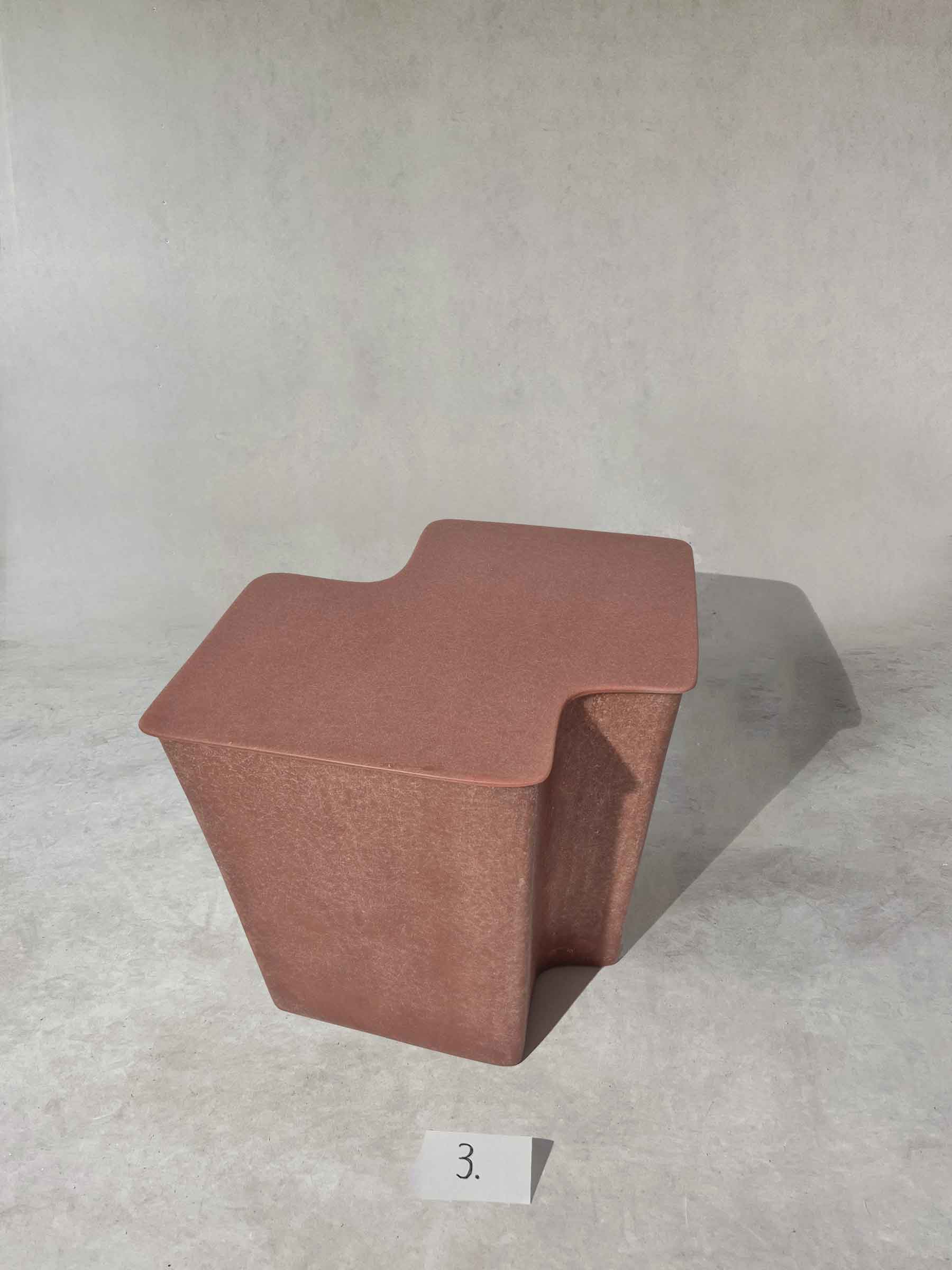 Clam Table, Small - Dark Coral