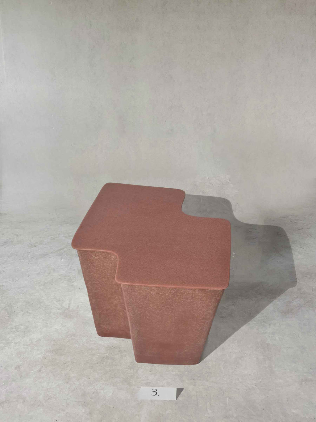 Clam Table, Small - Dark Coral