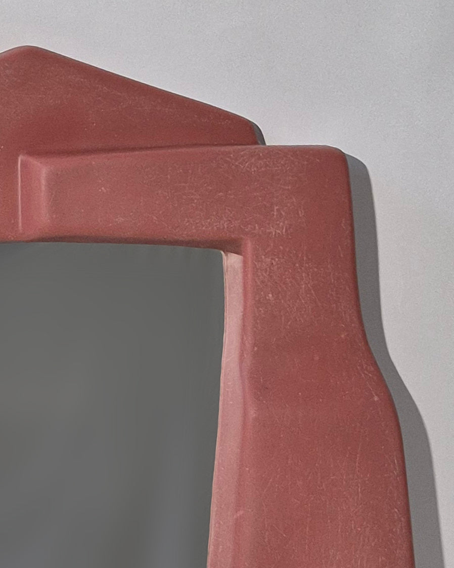 Narcissi Wall Mirror - Vivid Coral