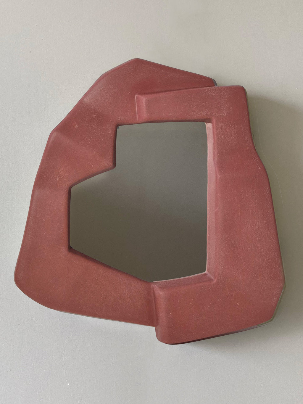 Narcissi Wall Mirror - Vivid Coral